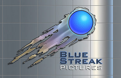 Logo for Blue Streak Pictures designed by Brad Franfelter